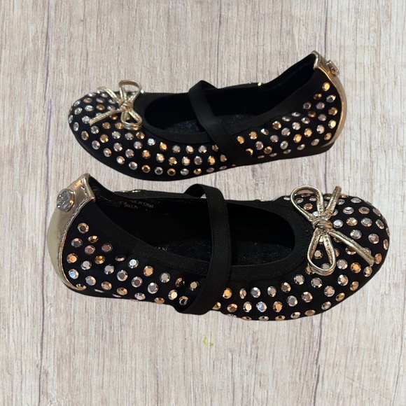 9c Stuart Weitzman Fannie Sparkle Ballet Flats - Picture 2 of 6